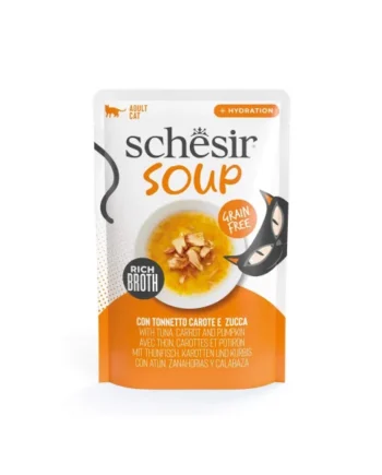 Sopa Schesir Adult Atún con Zanahorias y Calabaza Sobre Gato