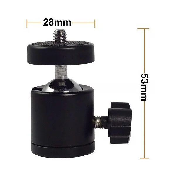 Soporte cabezal con tornillo para camara reflex Negro