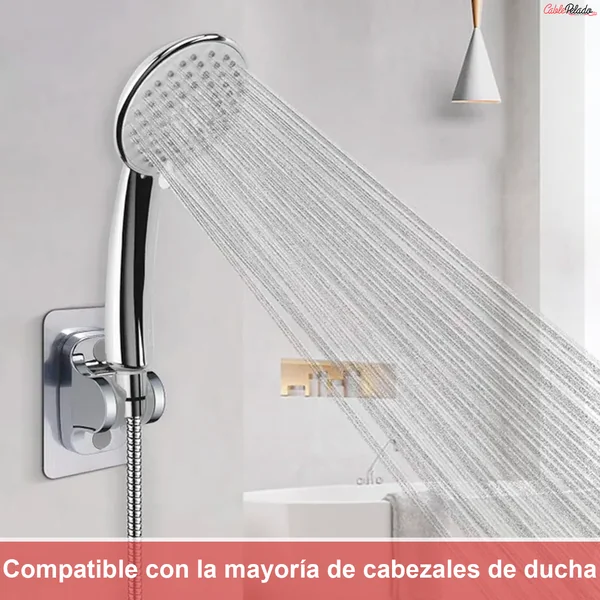 Soporte de ducha sin taladro Plateado