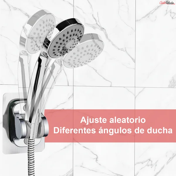 Soporte de ducha sin taladro Plateado