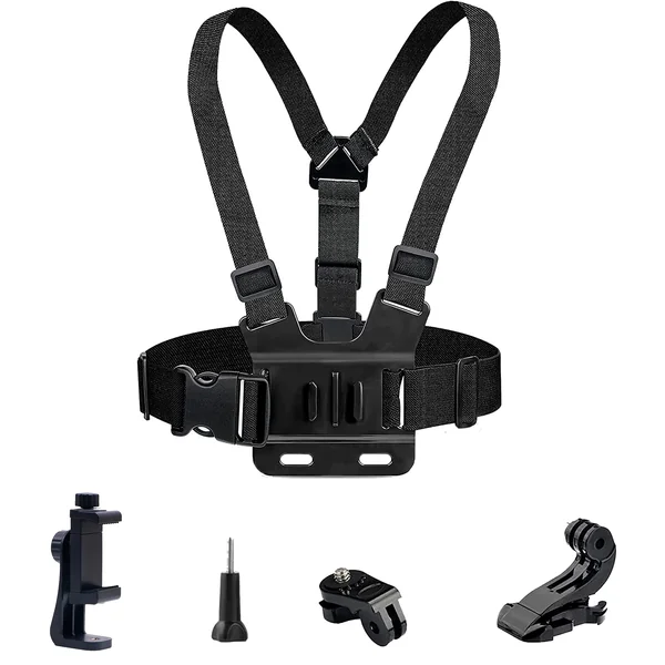 Soporte De Pecho Ajustable Para Smartphone Negro