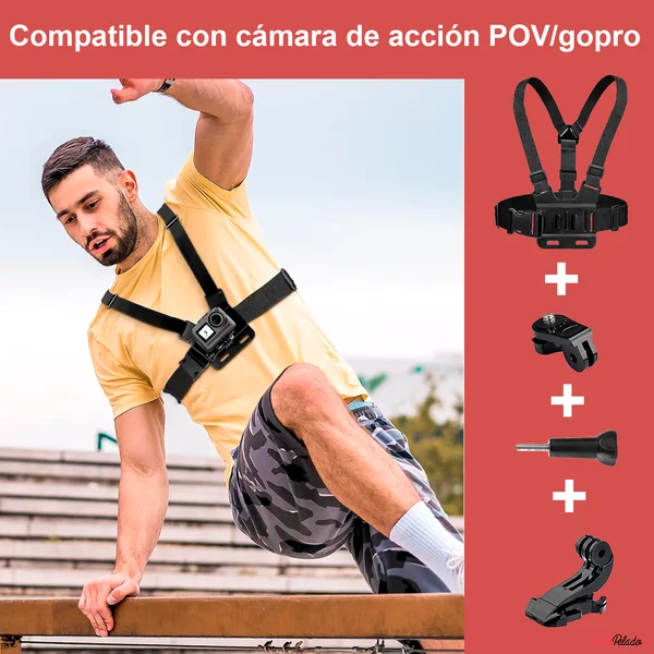 Soporte De Pecho Ajustable Para Smartphone Negro