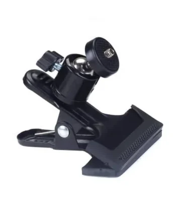 Soporte pinza con rotula giratoria para camara Negro