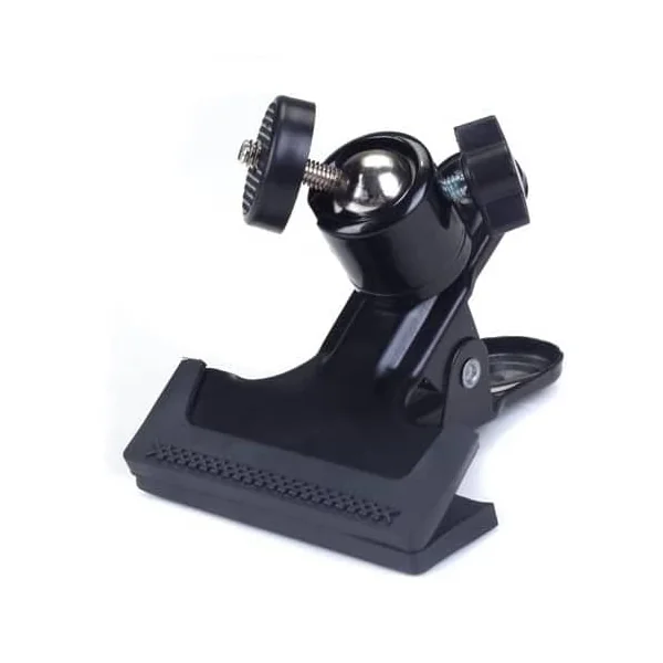 Soporte pinza con rotula giratoria para camara Negro