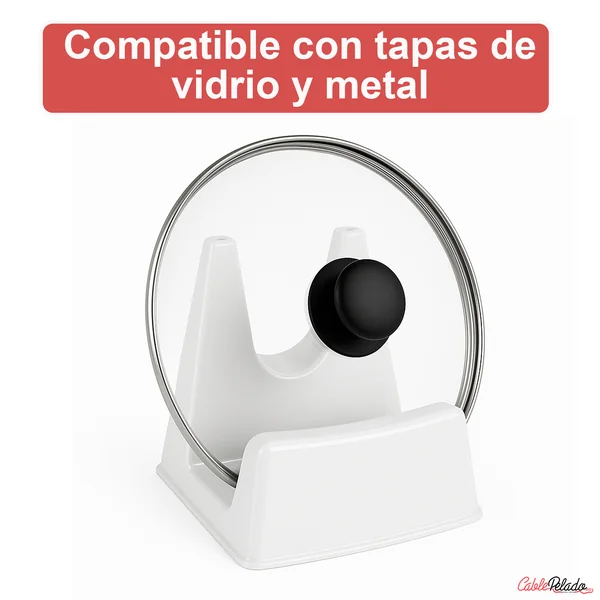 Soporte Tapas Ollas Blanco