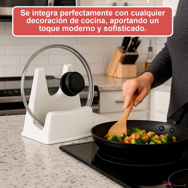 Soporte Tapas Ollas Blanco