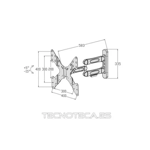 SOPORTE TV 23" a 42" doble articulacion. 60.975