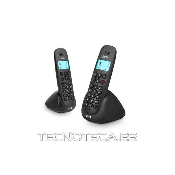 SPC 7312N. Dúo de teléfonos inalámbricos en negro