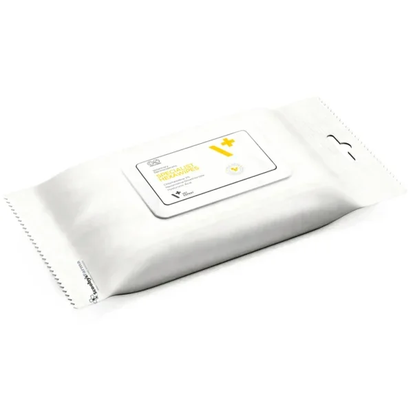 Specialist HEXA WIPES toallitas antifúngicas y antibacterianas para perros y gatos 40 u
