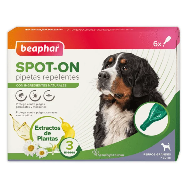 Spot On pipetas repelentes perros Beaphar 3 pipetas