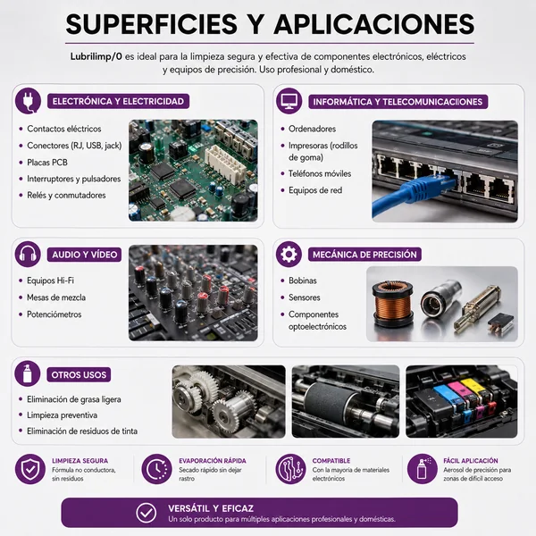 Spray Limpia Contactos Residuo 0 Lubrilimp