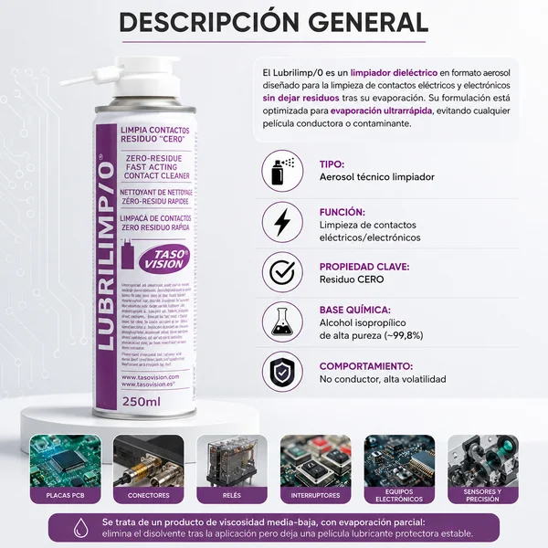 Spray Limpia Contactos Residuo 0 Lubrilimp