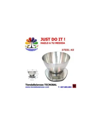 STEEL KS 5000g 1g (115)mm Balanza de cocina Baxtran