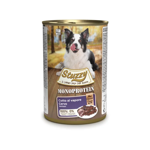 Stuzzy Ciervo Monoprotein Lata Perros