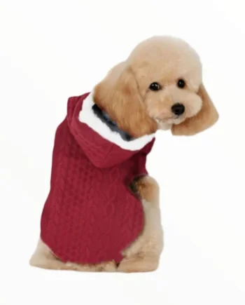 Sudadera Cozy Granate para Perros — Ropa de Abrigo Clásica