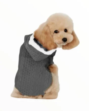 Sudadera Cozy Gris para Perros — Ropa de Abrigo Clásica