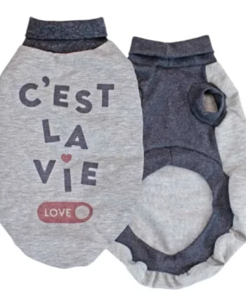 Sudadera Gris para Perros — Ropa de Abrigo Básica y Cómoda