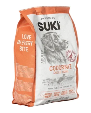 Suki Codorniz, Salmón y Pavo 3kg — Pienso Semihúmedo Perro Adulto