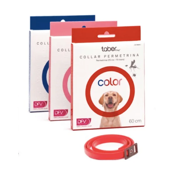 TABERDOG 60 cm collar Permetrina de colores perros