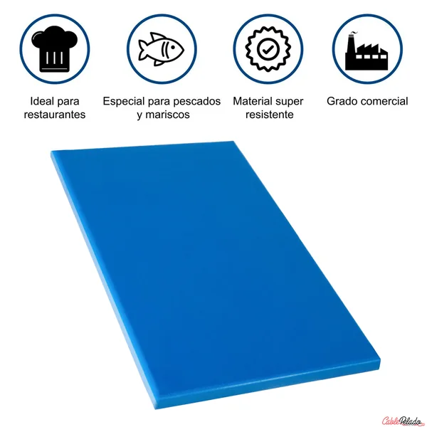 Tabla De Corte Para Cocina Profesional 40 X 30 Cm Azul