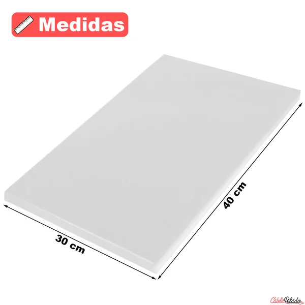 Tabla De Corte Para Cocina Profesional 40 X 30 Cm Blanco