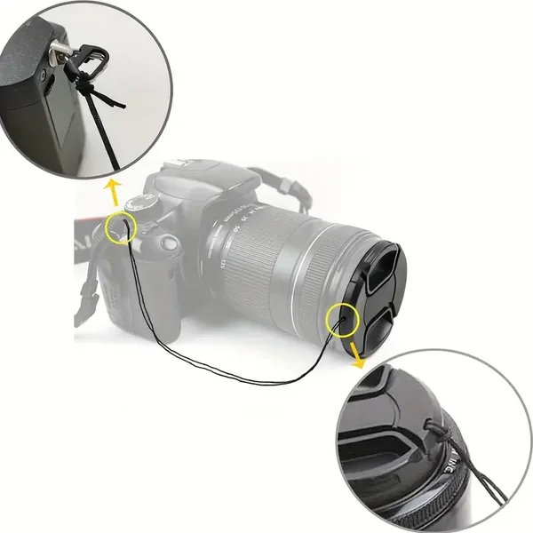 Tapa universal para lentes de camara 49 mm Negro