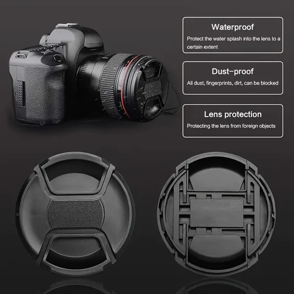 Tapa universal para lentes de camara 49 mm Negro