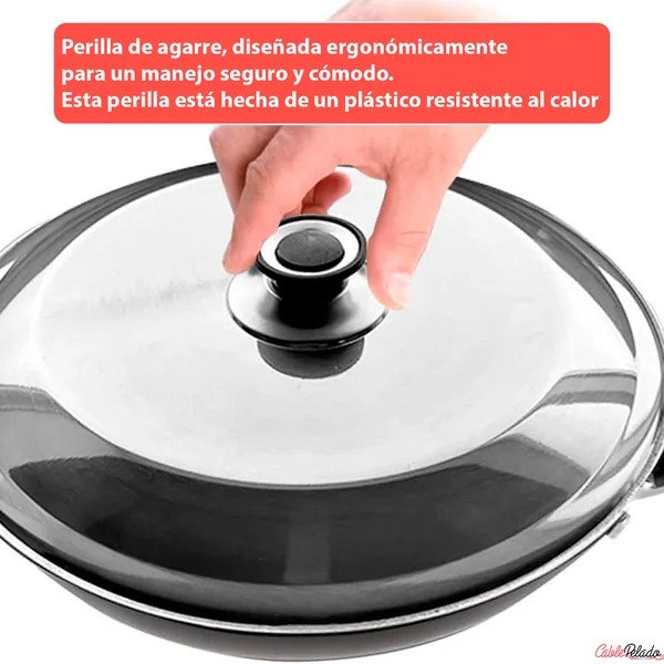 Tapa Voltea Tortillas Acero Inoxidable 26 cm Plateado