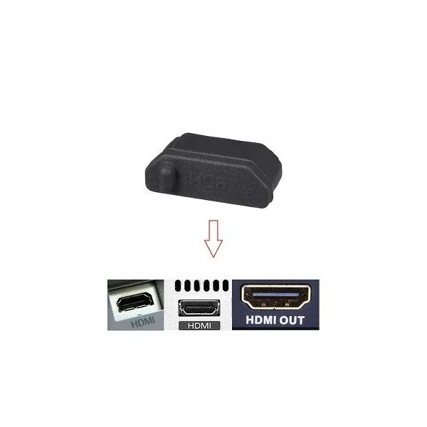 Tapon anti-polvo para puerto HDMI (10ud/bolsa) Negro