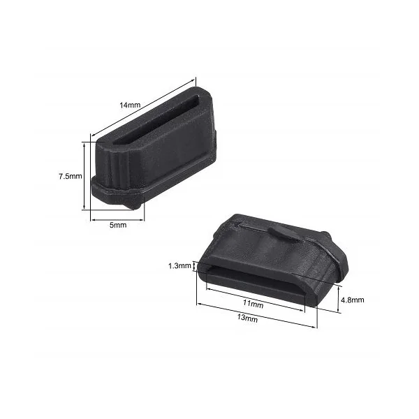 Tapon anti-polvo para puerto HDMI (10ud/bolsa) Negro