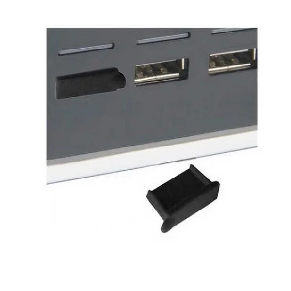 Tapon anti-polvo para puerto USB (10ud/bolsa) Negro