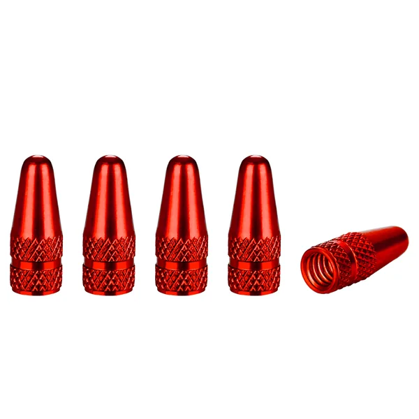 Tapón De Aluminio Para Válvula De Bicicleta 5 Uds Rojo