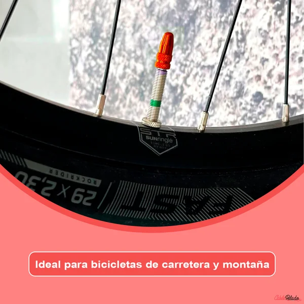 Tapón De Aluminio Para Válvula De Bicicleta 5 Uds Rojo