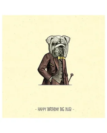 Tarjeta Bulldog con Cuerpo de Hombre
