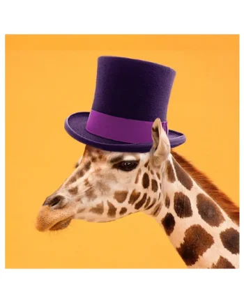 Tarjeta Fashion Jirafa con Sombrero