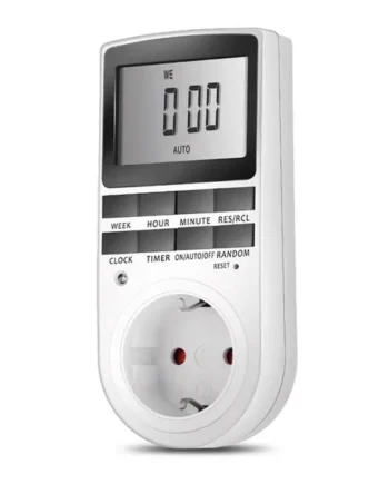 Temporizador Enchufe Digital 10 programas Diarios Blanco