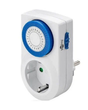 Temporizador programable analogico manual con enchufe Blanco