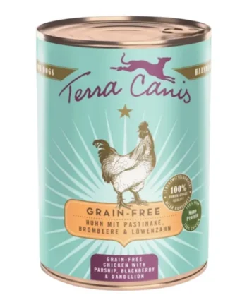 Terra Canis Pollo Chirivía Mora y Diente de León 400g — Comida Húmeda Grain Free