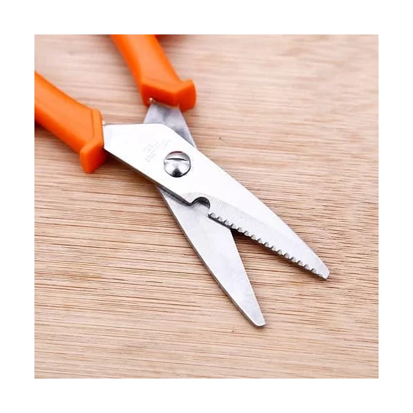 Tijera de electricista 14 cm inox Naranja