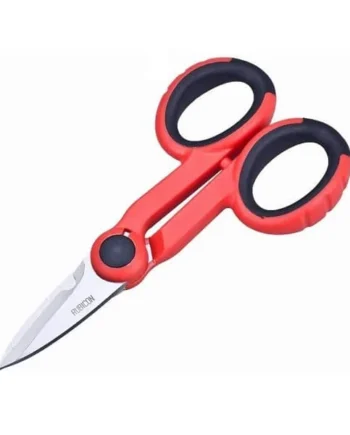 Tijera de electricista 14 cm inox Rojo