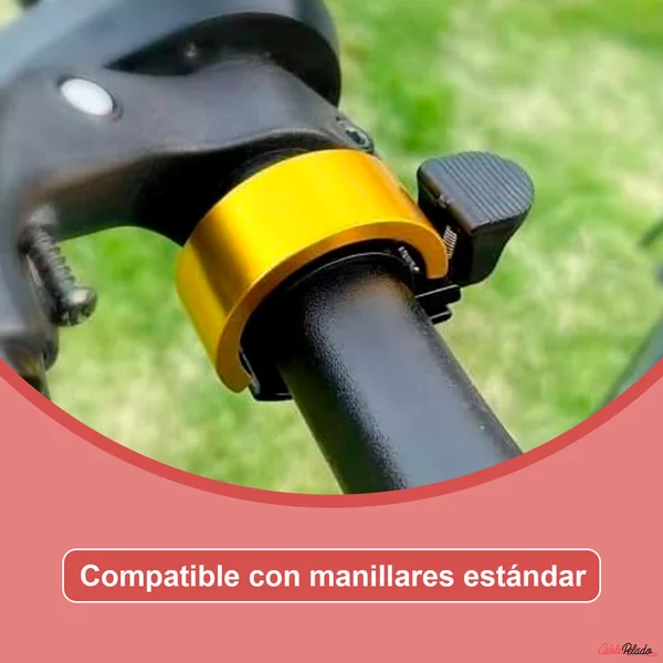 Timbre Bicicleta 90dB Diametro 22 mm Amarillo