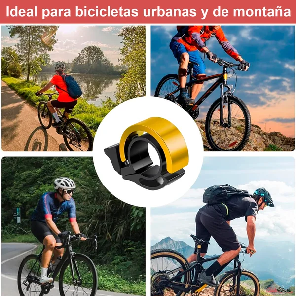 Timbre Bicicleta 90dB Diametro 22 mm Amarillo