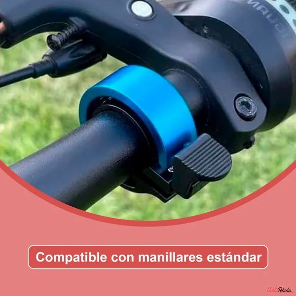 Timbre Bicicleta 90dB Diametro 22 mm Azul