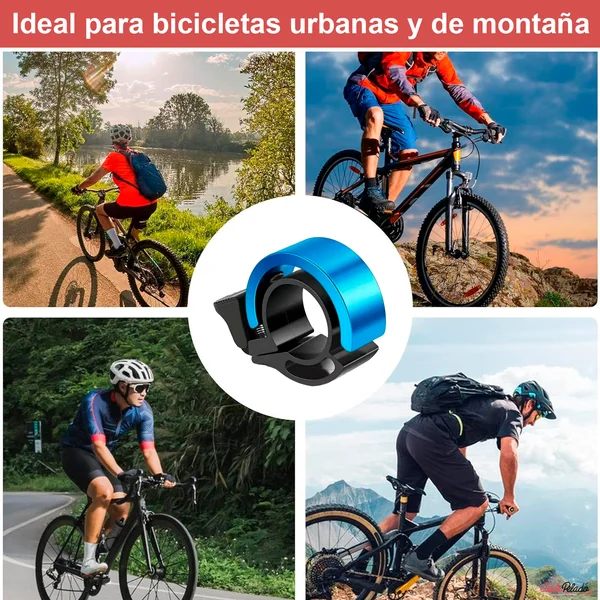 Timbre Bicicleta 90dB Diametro 22 mm Azul