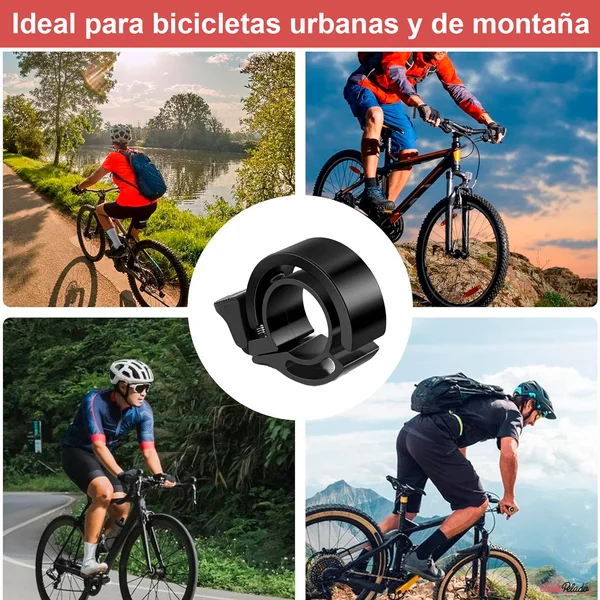 Timbre Bicicleta 90dB Diametro 22 mm Negro