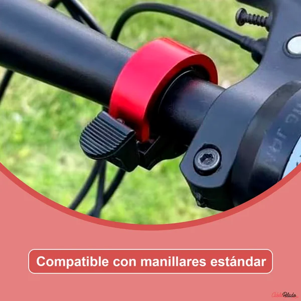 Timbre Bicicleta 90dB Diametro 22 mm Rojo
