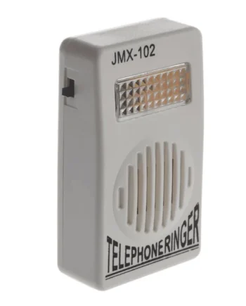 Timbre con luz Flash Luminoso para telefono Fijo RJ11 Blanco