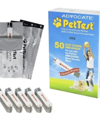 Tiras reactivas Advocate PetTest 50 unidades | Glucómetro perros y gatos