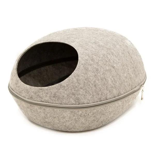 TK-Pet Charlotte Cama Cueva De Fieltro Para Gatos utiliza series retro con enfoque de moda en color y material.