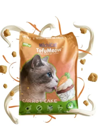 TofuMeow Carrot Cake Arena de Tofu para Gatos — Aglomerante Natural
